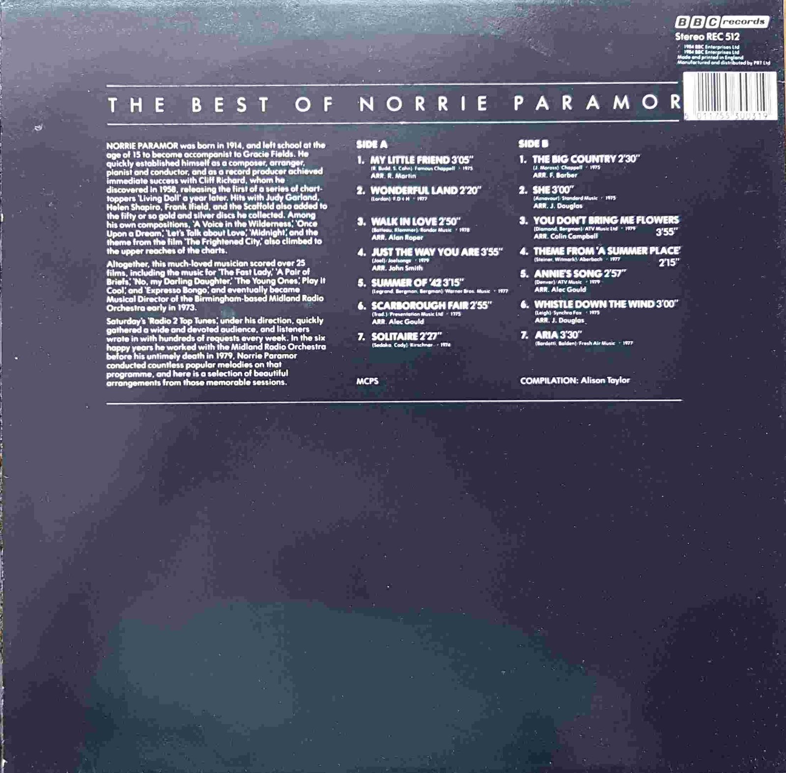 Back cover of REC 512